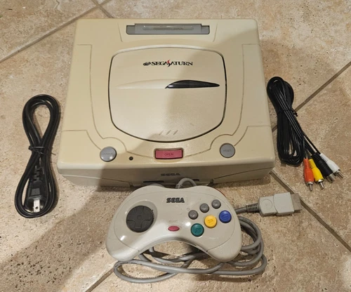 Sega Saturn Japanese Console HST-3220 w Controller Japan Import Cleaned & Tested