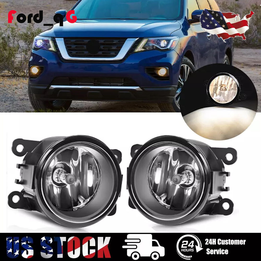 2017-2020 Nissan Pathfinder Clear Bumper Fog Light Lens Pair Replacement