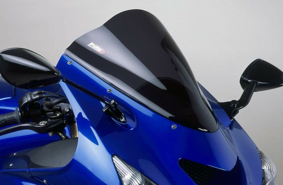 マルタ 06-25 ZX14 R PUIG Racing Double Bubble Windshield Windscreen Dark