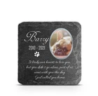 Personalised Pet Memorial Grave marker Keepsake Real Tombstone 10x10 Cm 15x15 Cm