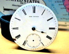 Jules Huguenin 45mm 1800s Swiss 18 PocketWatch for Project NOT WORKING US Seller