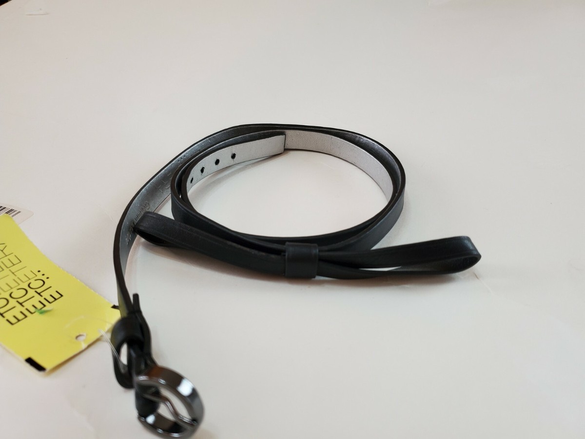 Adjustable black belt. Size small from Etcetera. ETCETERA Women Size M Woven Black Wide Leather Belt | eBay main image 4