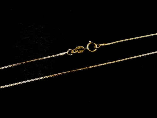 WHOLESALE LOTS 14kt Gold Filled 1mm Thick BOX 015 Chain Necklaces, Belly Chains - Picture 3 of 7