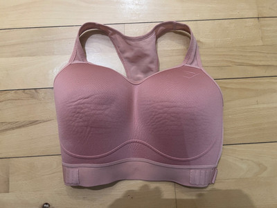Gymshark High Support V-Neck Sports Bra 32 E/F rose apricot