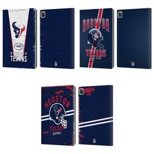OFFICIAL NFL HOUSTON TEXANS LOGO ART LEATHER BOOK WALLET CASE FOR APPLE iPAD