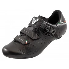 Vittoria Hera Cycling Road Bike Shoes Black Ratchet 3-Bolt Look Italy w/ Vibram!