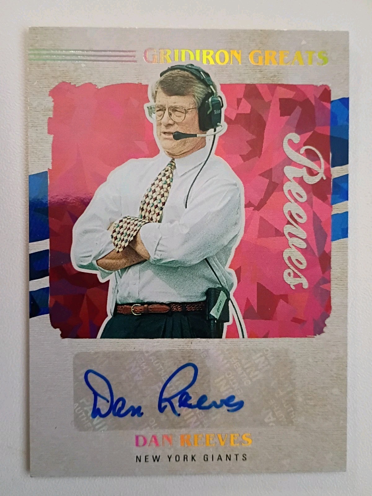 2023 Panini Donruss Gridiron Greats Red Cracked Ice Auto Dan Reeves SP