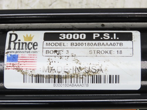 Prince B300180ABAAA07B Hydraulikzylinder 3" Bohrung 18" Hub Gabelkopfaufnahme - Bild 2 von 7
