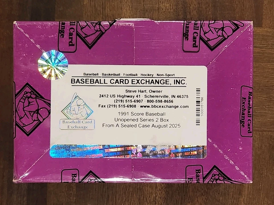 1991 Score Series 2 Unopened Wax Box from Sealed Case (36 packs, BBCE/FASC) - Image 2 of 4