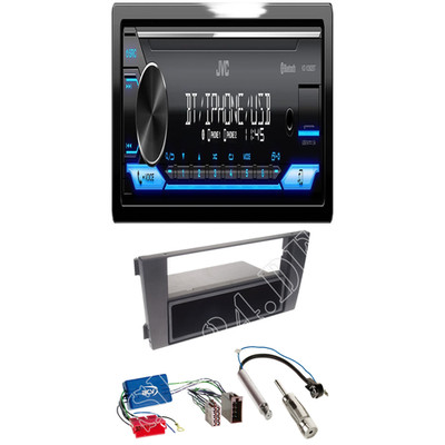 JVC KD-X382BT Radio Bluetooth USB Mit Einbauset für Audi A6 (4B) ab 2001