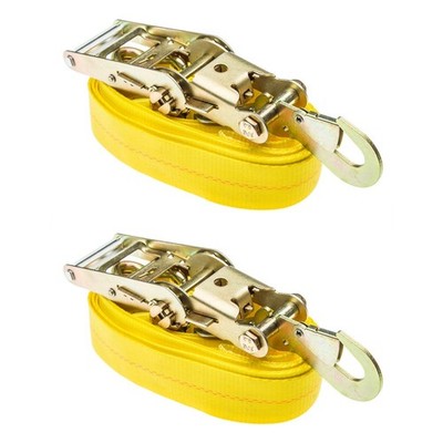 2-Pack Auto Hauler Trailer Ratchet Wheel Net Tire Tie-Down Strap CTS-RAT-CAM-2