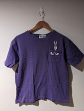 Vintage 90s Bugs Bunny Pocket Kids X-Large Purple T-Shirt