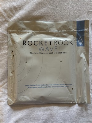 Rocketbook Wave Smart Reusable Notebook Cloud Connect 8 1/2'' x 9 1/2'', NEW