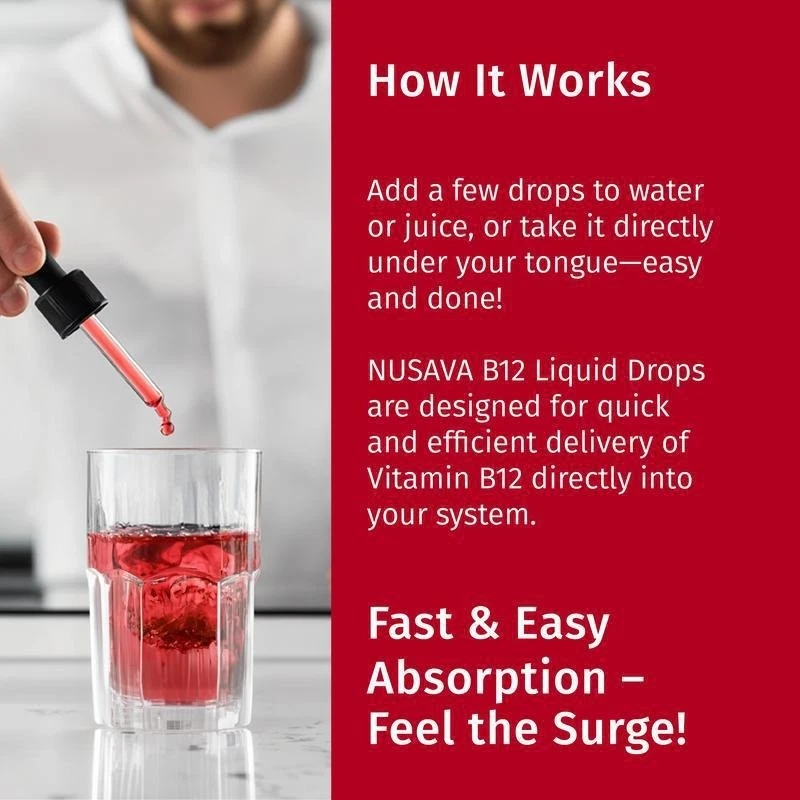 1~3x Vitamin B12 and B6 Liquid Drops, B12 Sublingual B Complex-B12 5000mcg 60ml - Image 4 of 4