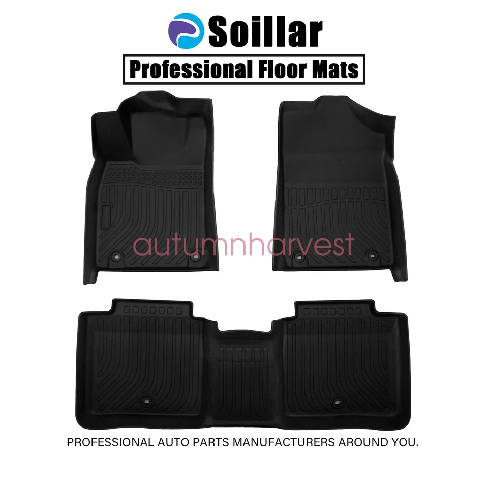 Floor Mats Liner For 2013-2018 Lexus ES350 / ES300h Front-Rear All Weather TPE - Image 2 of 4