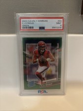 2023 Panini Clearly Donruss - Rated Rookie C.J. Stroud #93 Green /25 PSA 9 POP 4
