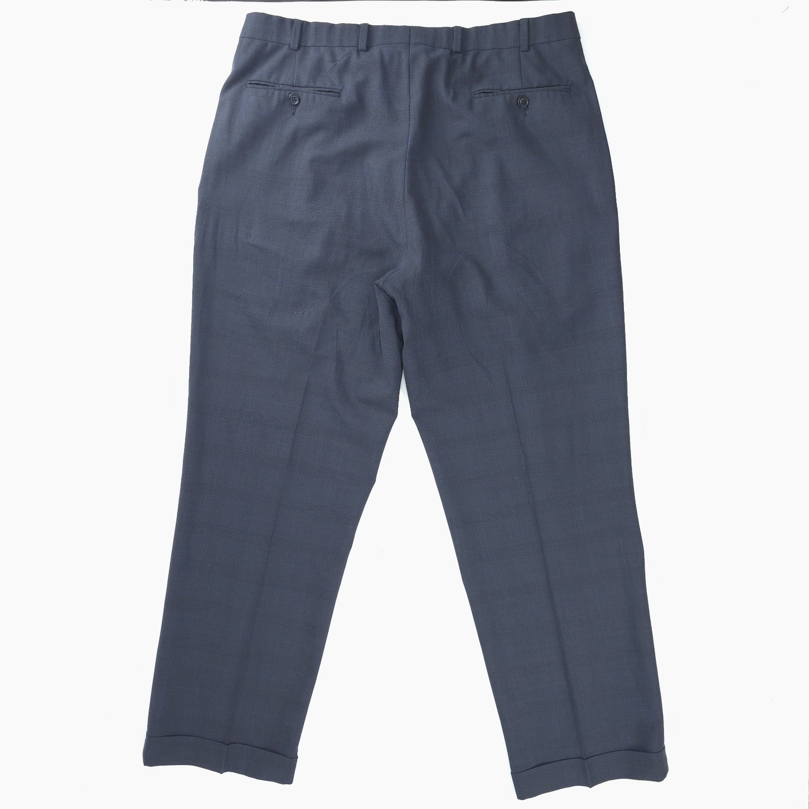 Brooks Brothers Wool Dress Pants Mens 38x31 Navy Blue Glen Plaid Stretch Classic thumbnail 7