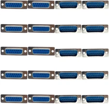 20PCS DB15 Male and Female Solder Type Connector, RS232 Serial 15 Pin D Sub... 