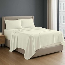 NON Sticky cotton Premium 4 Piece Egyptian Cotton Fitted Queen Sheet Set, Hot