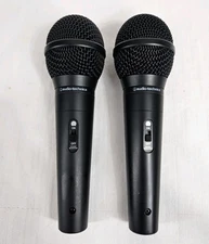 Audio-Technica Black M4000S Handheld Dynamic Microphone Mic Lot Of 2 UNTESTED 