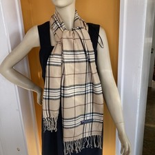 100 Cashmere Scarf Made in Scotland Scottish Check Plaid Pattern Unisex