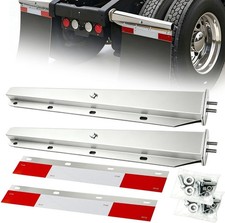 Tapered Mud Flap Hangers 1 1/8" for Semi Trucks - Reflective Strip, 30" Length