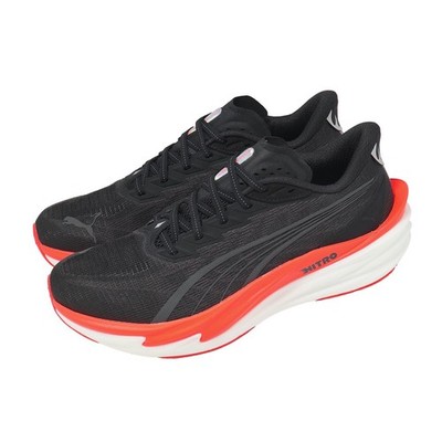 Puma Deviate Nitro 4 Black Orange Men Unisex Running Shoes Sneakers 312123-21