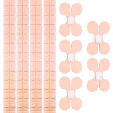 9 Pcs Streamers Garland Paper, Four-Leaf Party Decorations, Peach Red