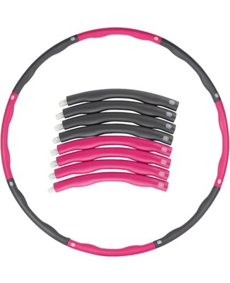 Zusammenklappbarer 1 kg gewichteter Hula Hoop Reifen Fitness gepolstert ABS Training Gym Workout Hoola