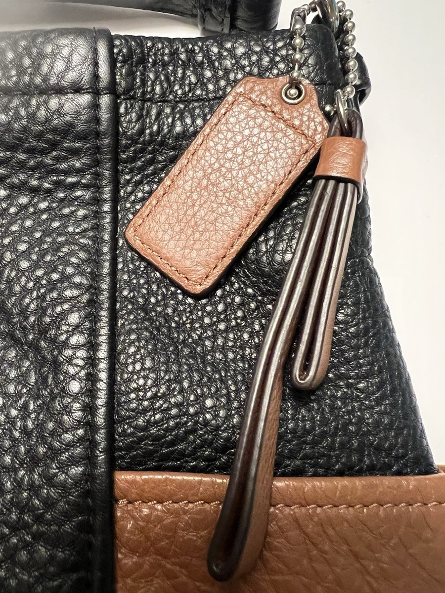 Authentic Leather Coach Crossbody F31304 Black And Brown Needs