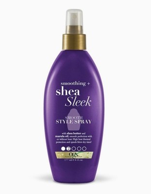 OGX Smooth Style Spray Smoothing & Shea Sleek Shea Butter Heat Protection 6oz