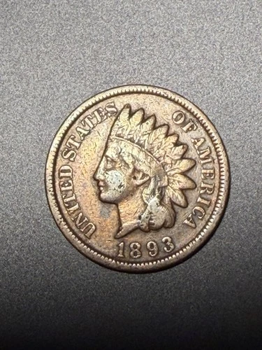 1893 P Indian Head Cent Penny  *VF - VERY FINE*  **FREE SHIPPING**
