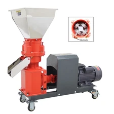 220V 4 Roller Electric 3mm Animal Feed Pellet Mill Machine Feed Pelletizer 3.5KW