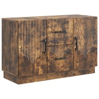 Sideboard In GeräUcherter Eiche 89 X 34,5 X 57 Cm Holzwerkstoff