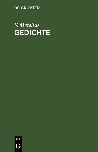 F. Metellus Gedichte (Hardback)
