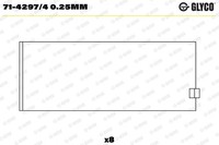 Glyco 71-4297/4 0.25Mm Pleuellagerschale
