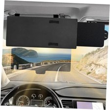 Polarized Car Sun Visor Extension with PC Lens and Side Sunshade, Anti Black
