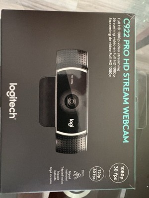 Logitech C922 Pro HD Stream Webcam Full HD 1080P, 30fps, Black