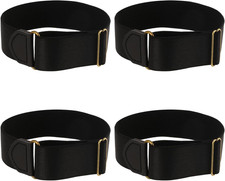 4 Pcs Sleeve Garters Elastic Arm Band Stretchy Adjustable Holders Armband