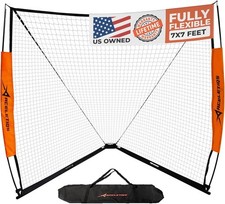 Lacrosse Goal Net (6'W x 6'H x 7'D) Folding Lacrosse Net for Backyard | Powder