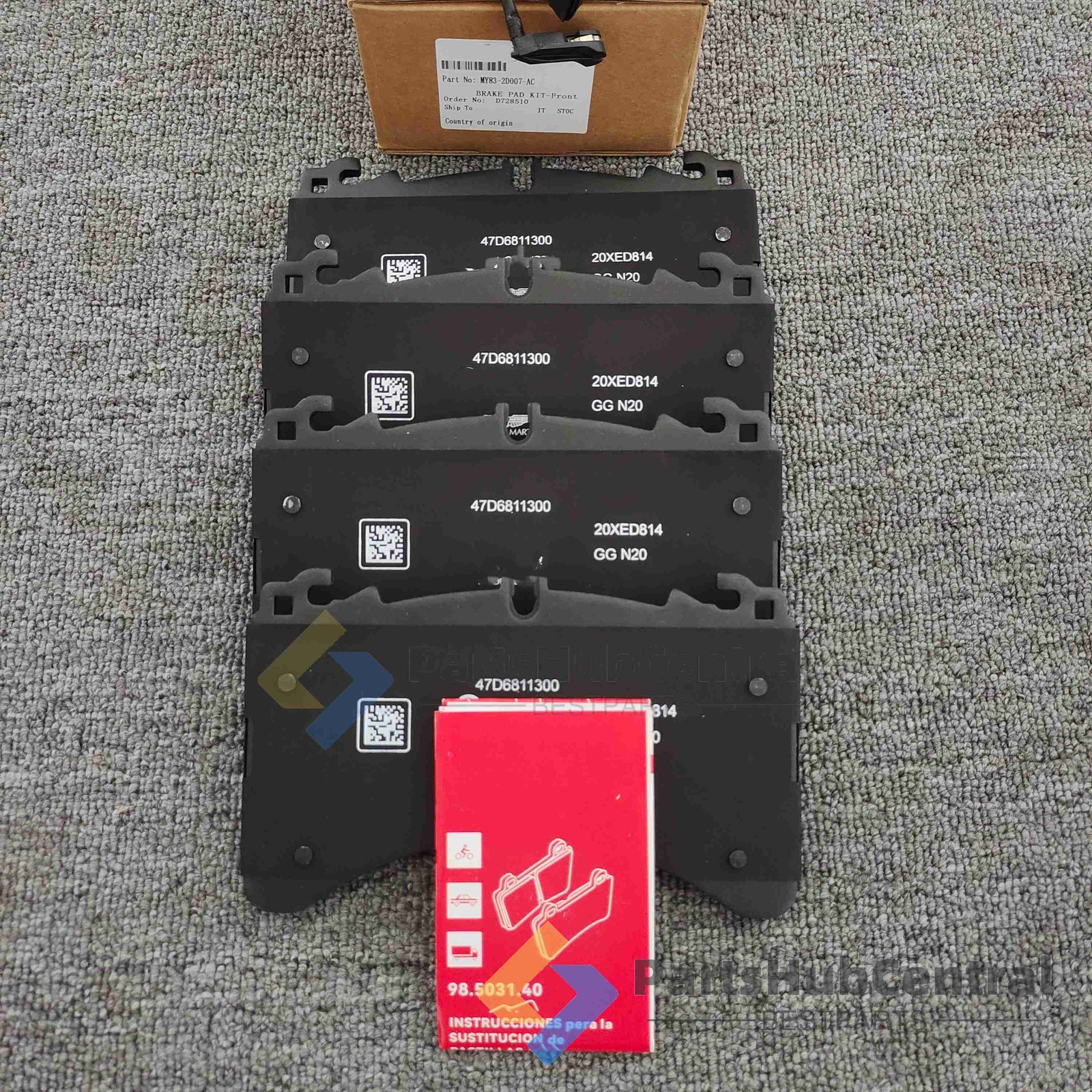 NEW  Front & Rear Brake Pad Kit For Aston Martin DBX, + FREE SENSOR