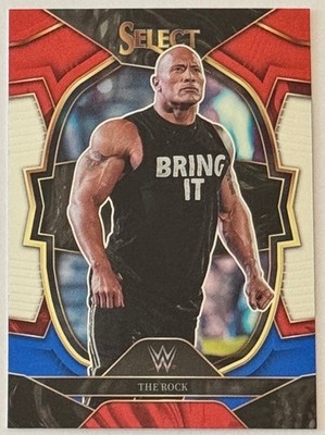 THE ROCK DWAYNE JOHNSON 2023 Panini Select WWE Red & Blue #31 *Free Shipping*