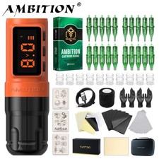 Ambition Bolt-X Kit Tattoo Machine Pen Set Wireless Power Supply Battery 1600mAh