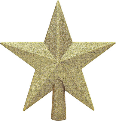 Glitzerstern Mini Christbaumspitze, bruchsicher klein Christbaumdeko