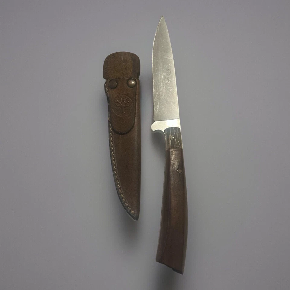 Cuchillo de caza Boker Argentina con mango de ciervo/madera con funda Foto 3 de 4