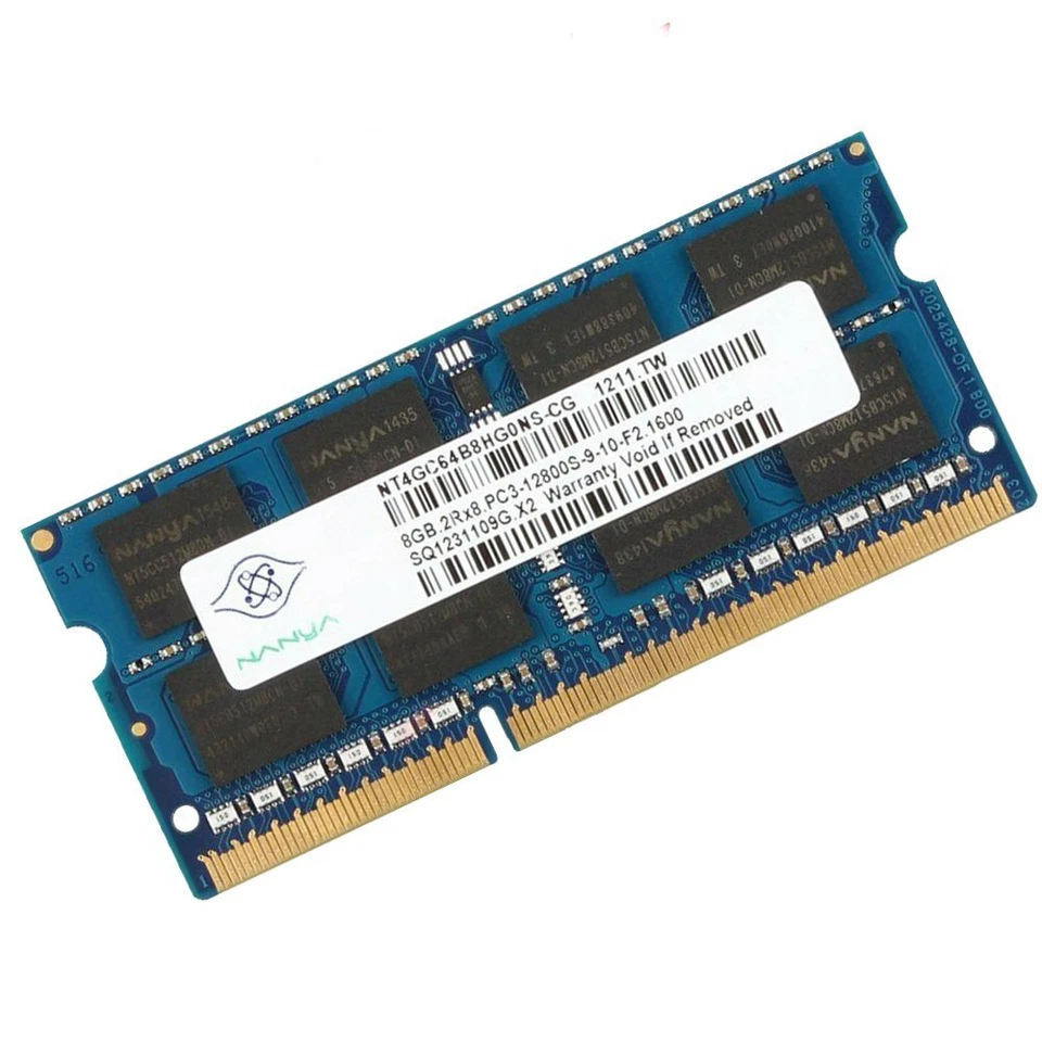 Nanya 8GB 4GB 2GB PC3-12800S DDR3 1600MHz SODIMM 204Pin Notebook Memory RAM LOT - Image 2 of 4