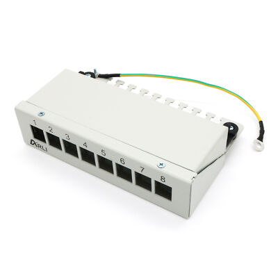 Patchpanel 8 Port Gehäuse Desktop Aufputz Kompatibel RJ45 USB HDMI Keystone