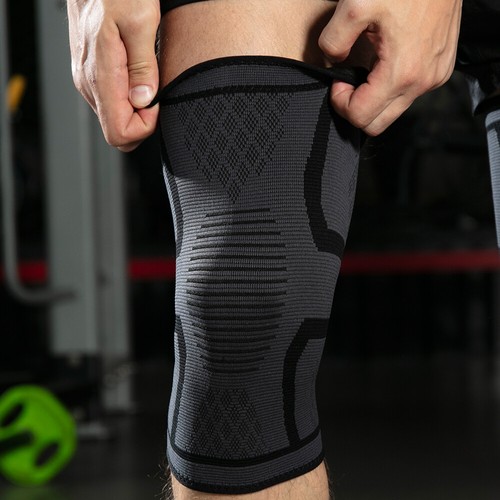 Elastic Knee Support Compression Brace Sleeve For Sports Joint Pain Arthritis - Picture 4 of 12
