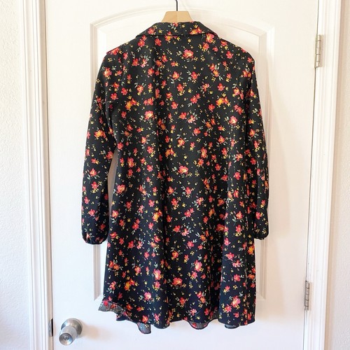 ASOS Women’s Floral Ruffle Button Front Shirt Dress Cottagecore Sz 4 Prairie - Picture 6 of 10