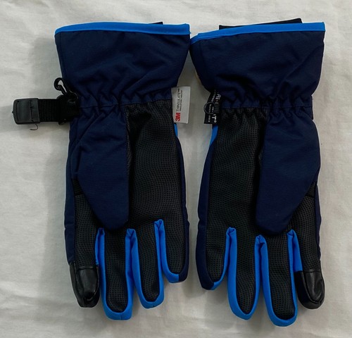 Accsa blue & grey ski gloves size 11-14 youth 3M Thinsulate reinforced palm - Picture 2 of 6
